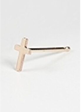 Zoe Chicco Tiny Gold Cross Stud Earring